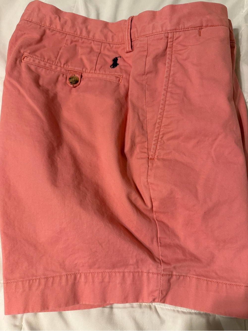 Ralph Lauren Coral Flat-Front Men's Chino Shorts  34”